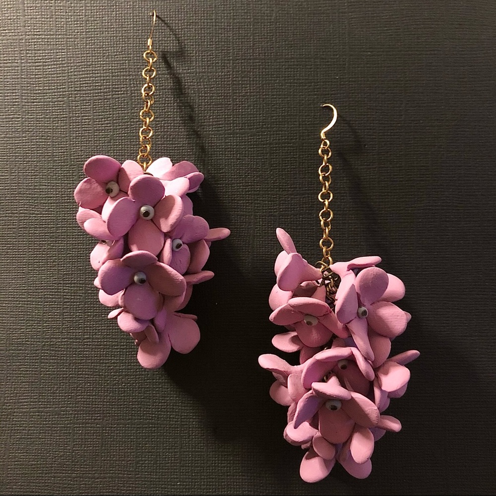 INDIE03 Handmade Cluster Flower PolyClay Earrings